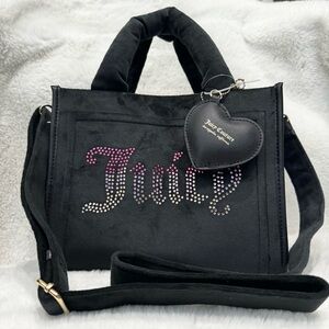 *NEW* Juicy Couture Liquorice Velour Big Spender Mini Tote